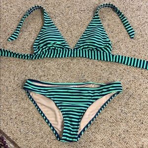 Old Navy Green and Blue Bikini Bathing Suit